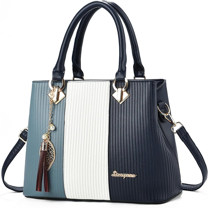 SiMYEER Purses and Handbags for Women Leather Tote Shoulder Bag Medium Satchel Purse Top Handle Bags for Ladies - Image 1